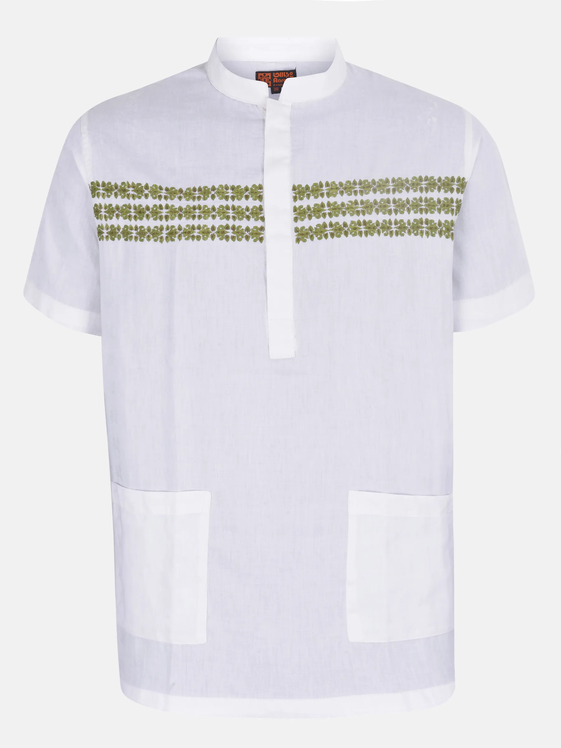 White Embroidered Cotton Fatua
